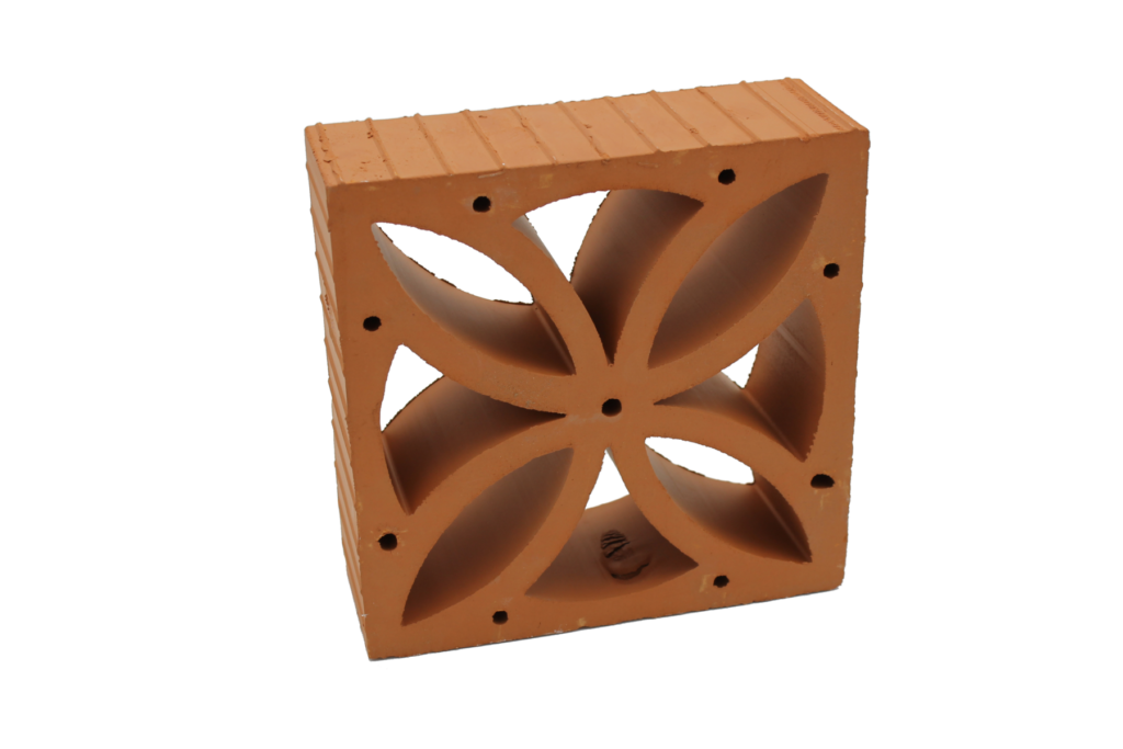 Clover Red Ceramic Window Lattice – FACE01 Image